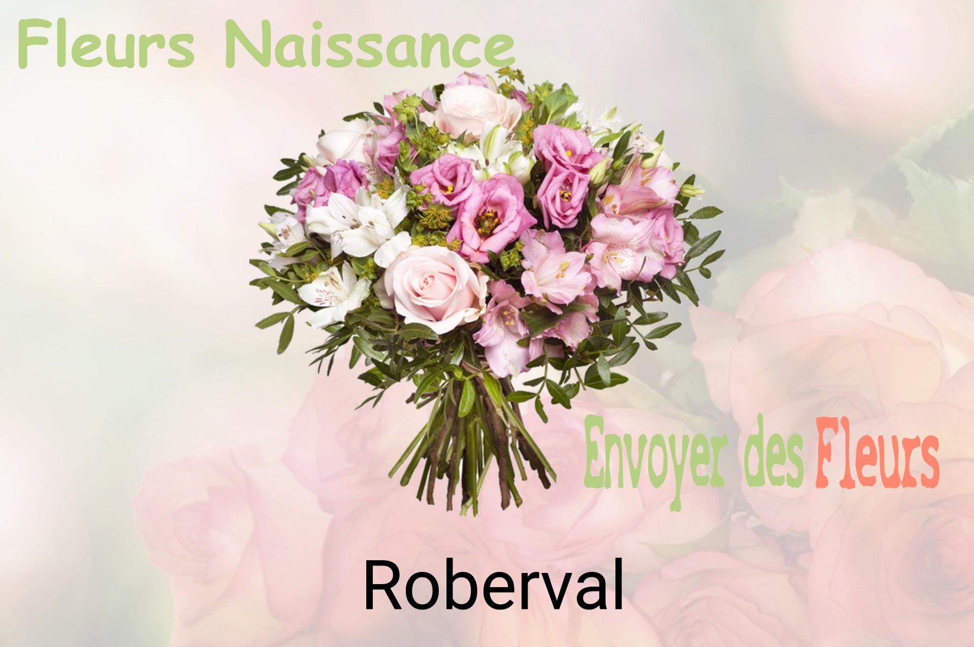 Bouquet de fleurs de naissance livré à Roberval